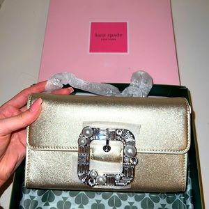 Kate Spade BRAND NEW never before worn in perfect condition gold bridal bag